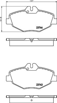 HELLA 8DB 355 031-581 - Kit pastiglie freno, Freno a disco www.autoricambit.com