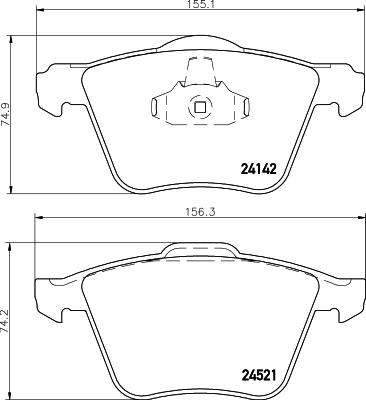 HELLA 8DB 355 031-081 - Kit pastiglie freno, Freno a disco www.autoricambit.com