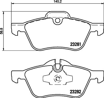 HELLA 8DB 355 031-381 - Kit pastiglie freno, Freno a disco www.autoricambit.com