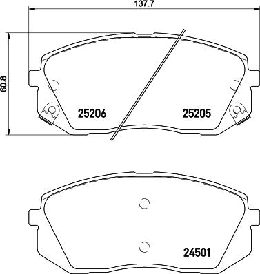 HELLA 8DB 355 037-461 - Kit pastiglie freno, Freno a disco www.autoricambit.com