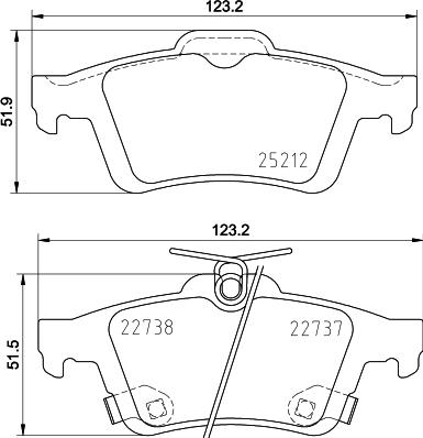 HELLA 8DB 355 037-661 - Kit pastiglie freno, Freno a disco www.autoricambit.com