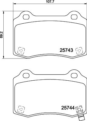 HELLA 8DB 355 037-621 - Kit pastiglie freno, Freno a disco www.autoricambit.com