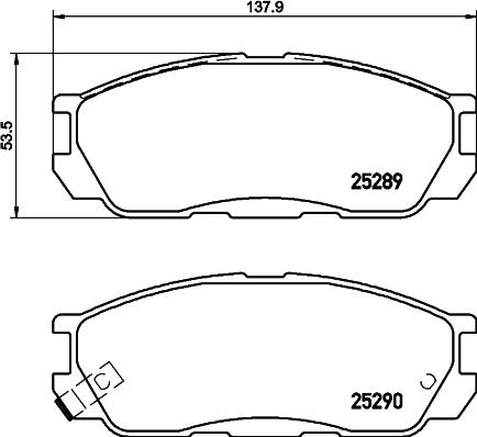 HELLA 8DB 355 037-001 - Kit pastiglie freno, Freno a disco www.autoricambit.com