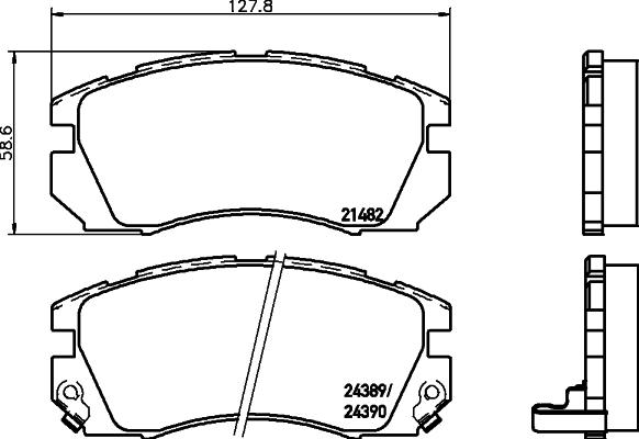 HELLA 8DB 355 037-271 - Kit pastiglie freno, Freno a disco www.autoricambit.com