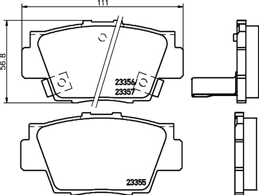 HELLA 8DB 355 029-031 - Kit pastiglie freno, Freno a disco www.autoricambit.com