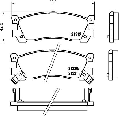 HELLA 8DB 355 029-891 - Kit pastiglie freno, Freno a disco www.autoricambit.com