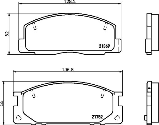 HELLA 8DB 355 029-781 - Kit pastiglie freno, Freno a disco www.autoricambit.com