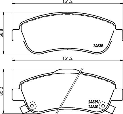 HELLA 8DB 355 029-731 - Kit pastiglie freno, Freno a disco www.autoricambit.com