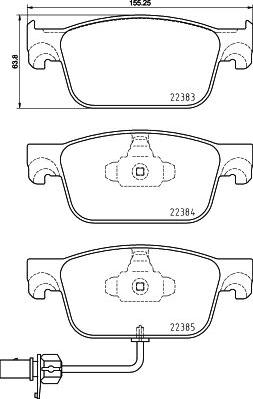 HELLA 8DB 355 024-951 - Kit pastiglie freno, Freno a disco www.autoricambit.com