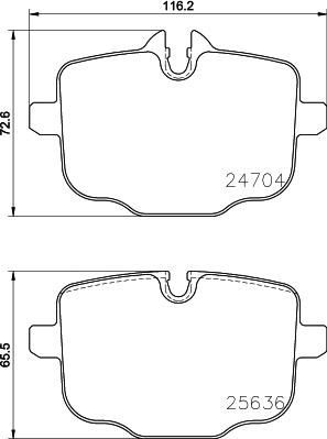 HELLA 8DB 355 024-921 - Kit pastiglie freno, Freno a disco www.autoricambit.com