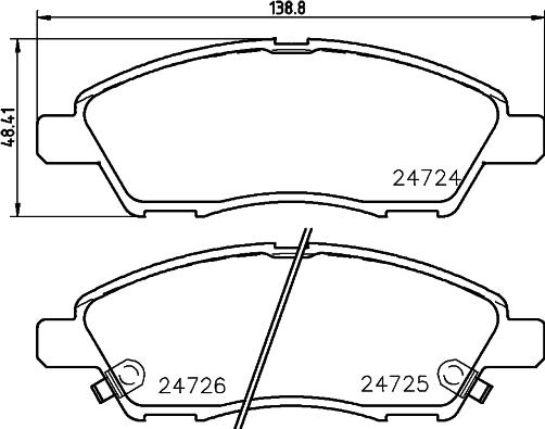 HELLA 8DB 355 024-451 - Kit pastiglie freno, Freno a disco www.autoricambit.com