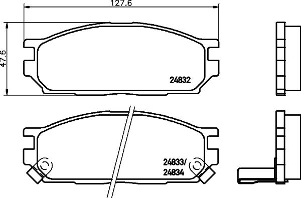 HELLA 8DB 355 024-461 - Kit pastiglie freno, Freno a disco www.autoricambit.com