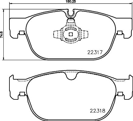 HELLA 8DB 355 024-801 - Kit pastiglie freno, Freno a disco www.autoricambit.com