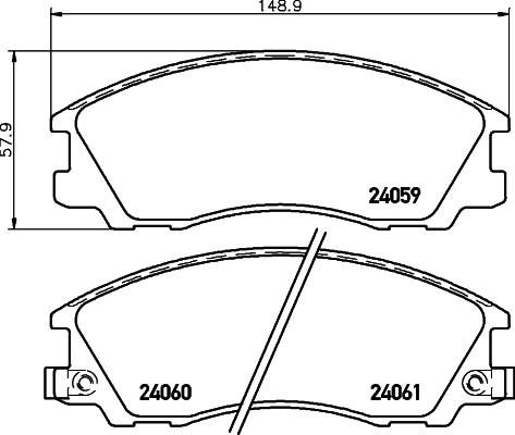 HELLA 8DB 355 024-281 - Kit pastiglie freno, Freno a disco www.autoricambit.com