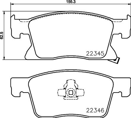 HELLA 8DB 355 024-781 - Kit pastiglie freno, Freno a disco www.autoricambit.com