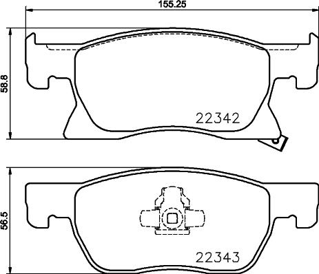 HELLA 8DB 355 024-771 - Kit pastiglie freno, Freno a disco www.autoricambit.com