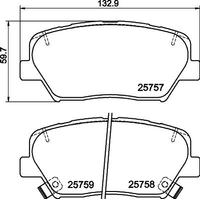 HELLA 8DB 355 025-911 - Kit pastiglie freno, Freno a disco www.autoricambit.com