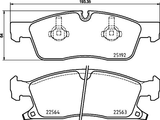 HELLA 8DB 355 025-541 - Kit pastiglie freno, Freno a disco www.autoricambit.com