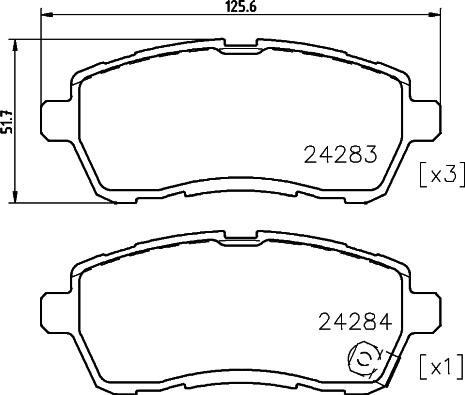 HELLA 8DB 355 025-501 - Kit pastiglie freno, Freno a disco www.autoricambit.com