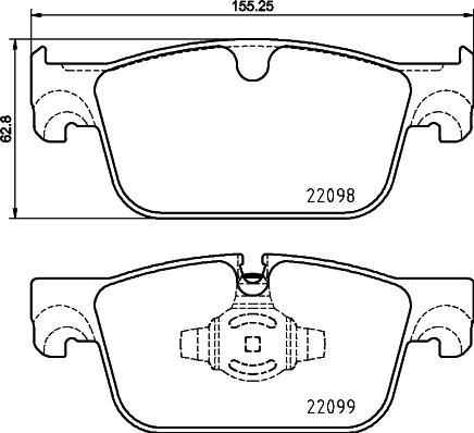 HELLA 8DB 355 025-531 - Kit pastiglie freno, Freno a disco www.autoricambit.com