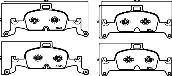 HELLA 8DB 355 025-811 - Kit pastiglie freno, Freno a disco www.autoricambit.com