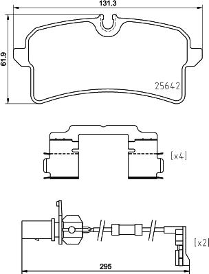 HELLA 8DB 355 025-291 - Kit pastiglie freno, Freno a disco www.autoricambit.com