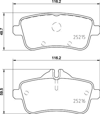 HELLA 8DB 355 026-481 - Kit pastiglie freno, Freno a disco www.autoricambit.com