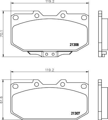 HELLA 8DB 355 026-891 - Kit pastiglie freno, Freno a disco www.autoricambit.com