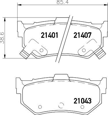 HELLA 8DB 355 026-861 - Kit pastiglie freno, Freno a disco www.autoricambit.com