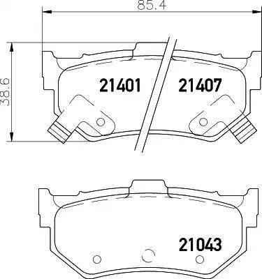 HELLA 8DB 355 006-281 - Kit pastiglie freno, Freno a disco www.autoricambit.com