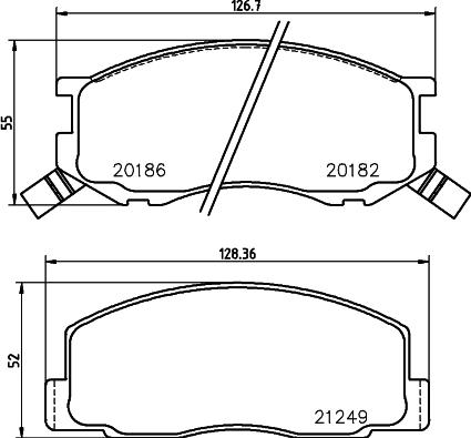 HELLA 8DB 355 026-761 - Kit pastiglie freno, Freno a disco www.autoricambit.com