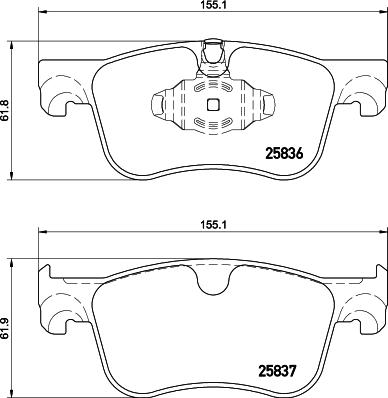 HELLA 8DB 355 020-931 - Kit pastiglie freno, Freno a disco www.autoricambit.com