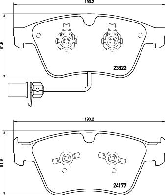 HELLA 8DB 355 020-441 - Kit pastiglie freno, Freno a disco www.autoricambit.com