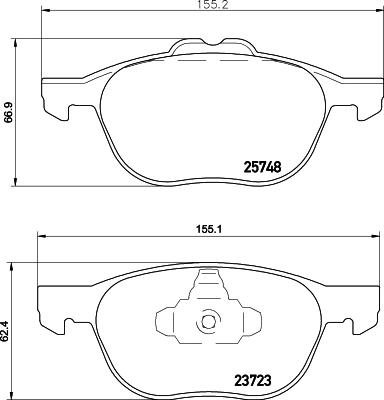 HELLA 8DB 355 020-411 - Kit pastiglie freno, Freno a disco www.autoricambit.com