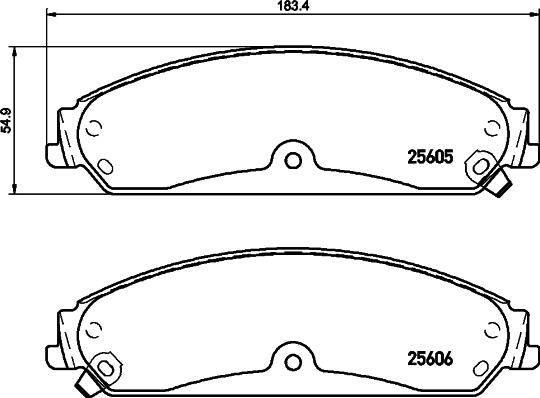 HELLA 8DB 355 020-541 - Kit pastiglie freno, Freno a disco www.autoricambit.com