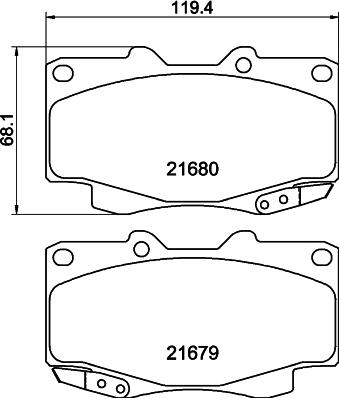 HELLA 8DB 355 020-811 - Kit pastiglie freno, Freno a disco www.autoricambit.com