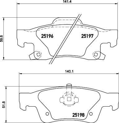 HELLA 8DB 355 020-351 - Kit pastiglie freno, Freno a disco www.autoricambit.com