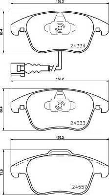 HELLA 8DB 355 020-321 - Kit pastiglie freno, Freno a disco www.autoricambit.com