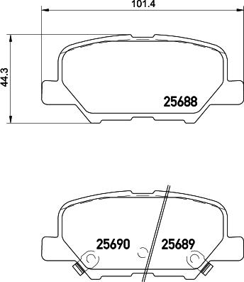 HELLA 8DB 355 020-291 - Kit pastiglie freno, Freno a disco www.autoricambit.com