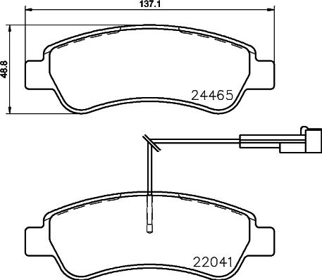 HELLA 8DB 355 021-901 - Kit pastiglie freno, Freno a disco www.autoricambit.com