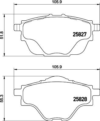 HELLA 8DB 355 021-001 - Kit pastiglie freno, Freno a disco www.autoricambit.com