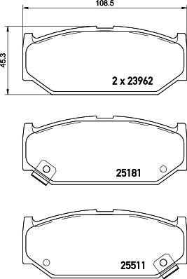 HELLA 8DB 355 021-121 - Kit pastiglie freno, Freno a disco www.autoricambit.com