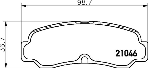 HELLA 8DB 355 028-961 - Kit pastiglie freno, Freno a disco www.autoricambit.com