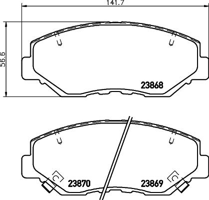 HELLA 8DB 355 028-011 - Kit pastiglie freno, Freno a disco www.autoricambit.com