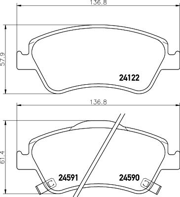 HELLA 8DB 355 028-281 - Kit pastiglie freno, Freno a disco www.autoricambit.com