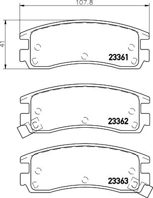 HELLA 8DB 355 023-681 - Kit pastiglie freno, Freno a disco www.autoricambit.com