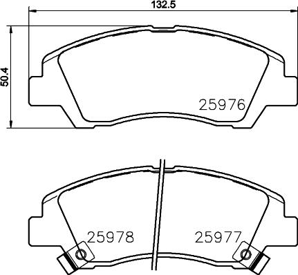 HELLA 8DB 355 023-001 - Kit pastiglie freno, Freno a disco www.autoricambit.com