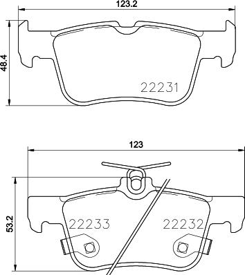 HELLA 8DB 355 023-301 - Kit pastiglie freno, Freno a disco www.autoricambit.com