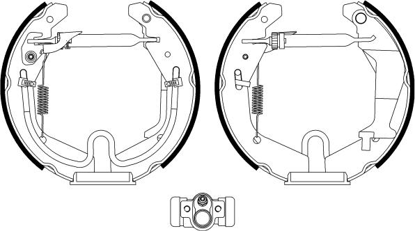 HELLA 8DB 355 022-981 - Kit freno, freni a tamburo www.autoricambit.com