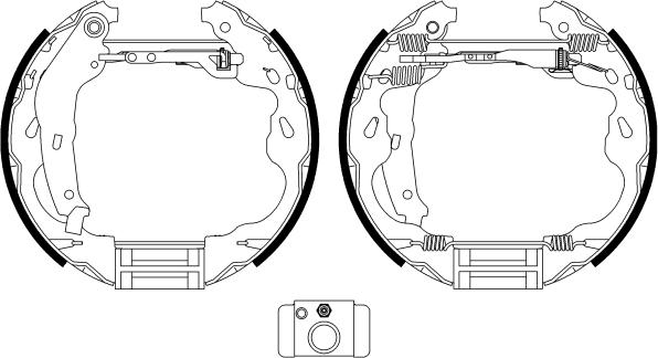 HELLA 8DB 355 022-471 - Kit freno, freni a tamburo www.autoricambit.com